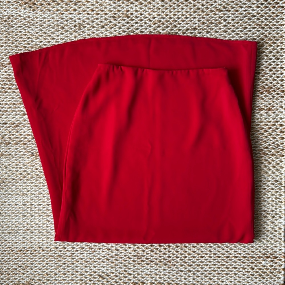 Red Maxi Skirt